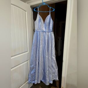 Blue iridescent gown